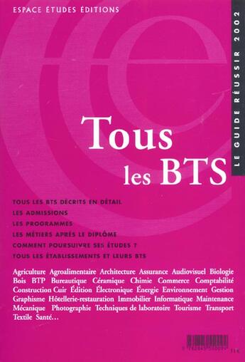 Couverture du livre « Tous Les Bts » de Bernard Cier aux éditions Hobsons