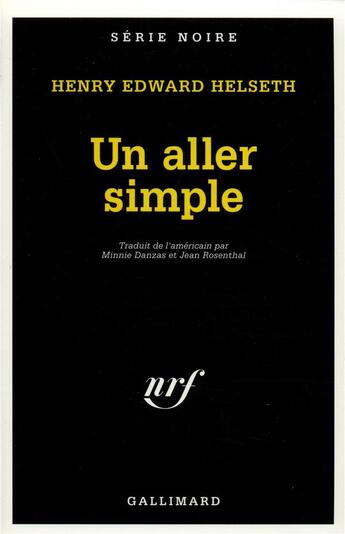 Couverture du livre « Un aller simple » de Henry Edward Helseth aux éditions Gallimard