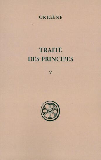 Couverture du livre « Traité des principes t.5 ; complément et index » de  aux éditions Cerf