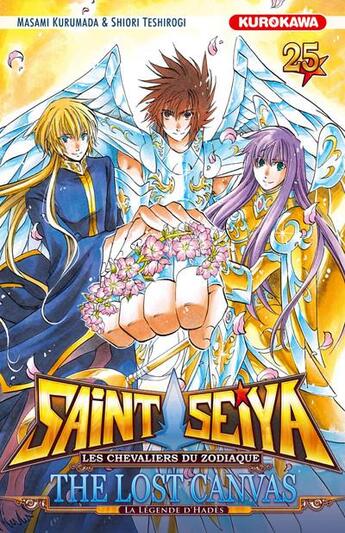 Couverture du livre « Saint Seiya - the lost Canvas ; la légende d'Hadès Tome 25 » de Masami Kurumada et Shiori Teshirogi aux éditions Kurokawa