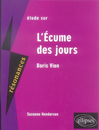 Couverture du livre « Vian, l'ecume des jours » de Henderson aux éditions Ellipses Marketing