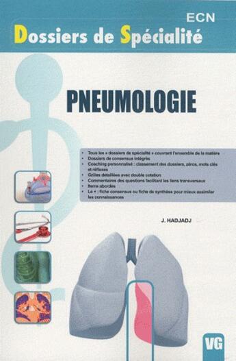 Couverture du livre « Dossier de spécialité pneumologie » de J. Hadjadj aux éditions Vernazobres Grego