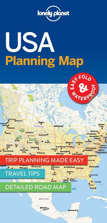 Couverture du livre « Usa planning map 1ed -anglais- » de  aux éditions Lonely Planet France