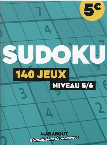 Couverture du livre « Cahier de jeux sudoku » de  aux éditions Marabout