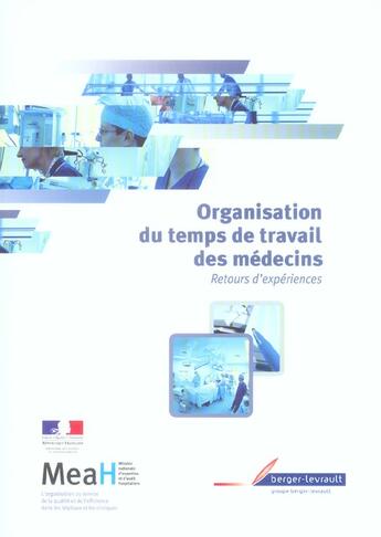 Couverture du livre « Organisation du temps de travail des medecins » de Meah aux éditions Berger-levrault