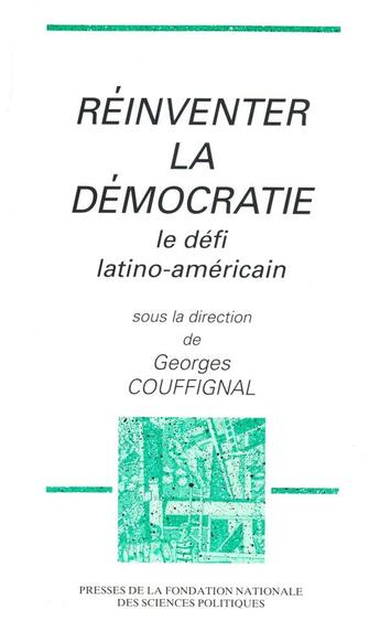 Couverture du livre « Reinventer la democratie » de Georges Couffignal aux éditions Presses De Sciences Po