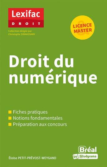 Couverture du livre « Droit du numérique : le guide » de Paul Salaun aux éditions Breal