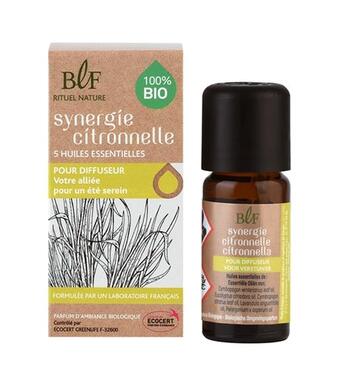 Couverture du livre « Synergie de 5 huiles essentielles bio citronnelle 10 ml » de  aux éditions Dg-exodif