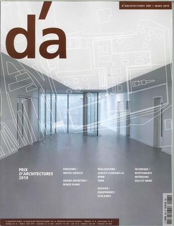 Couverture du livre « D'architectures n 269 - l'architecture en dehors des villes - mars 2019 » de  aux éditions D'architecture