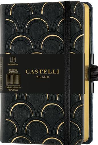 Couverture du livre « Carnet copper and gold poche quadrille art deco gold » de Castelli aux éditions Castelli Milano