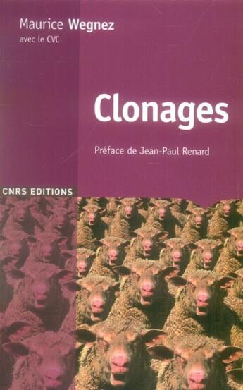 Couverture du livre « Clonage » de Wegnez Maurice aux éditions Cnrs
