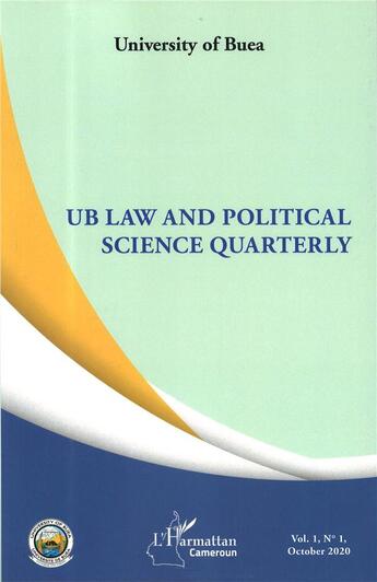 Couverture du livre « Ub law and political science quarterly - vol. 1, n 1, october 2020 » de  aux éditions L'harmattan