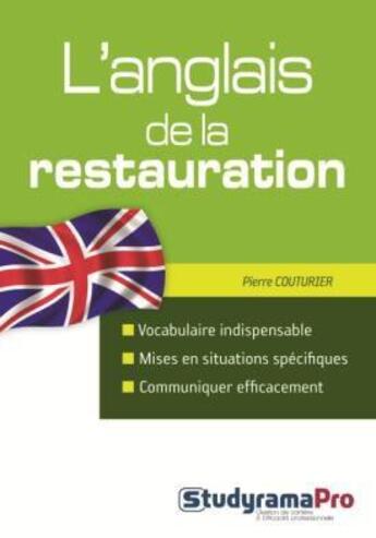 Couverture du livre « L'anglais de la restauration » de Pierre Couturier aux éditions Studyrama