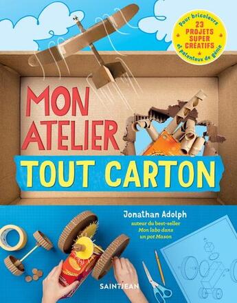 Couverture du livre « Mon atelier tout en carton » de Jonathan Adolph aux éditions Saint-jean Editeur