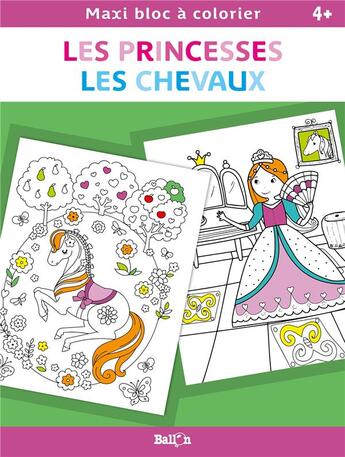 Couverture du livre « Princesses et chevaux » de  aux éditions Le Ballon