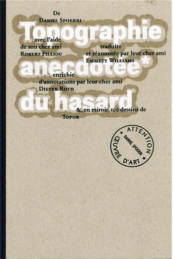 Couverture du livre « Topographie anécdotée du hasard » de Daniel Spoerri aux éditions Othello