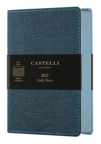 Couverture du livre « Agenda 2021 journalier poche harris blue » de  aux éditions Castelli Milano