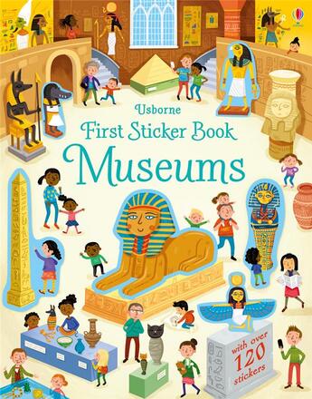 Couverture du livre « First sticker book ; museums » de Bathie Holly aux éditions Usborne