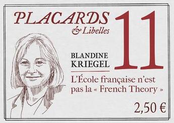 Couverture du livre « Placards & Libelles t.11 ; l'école française n'est pas la 