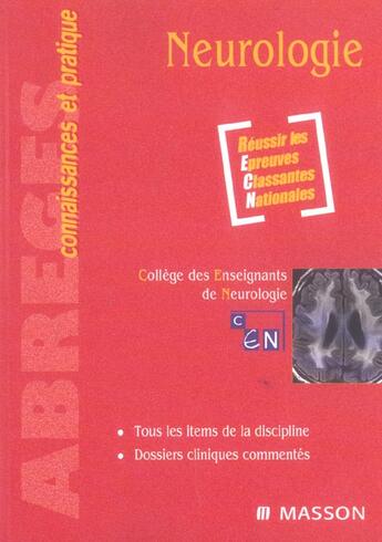 Couverture du livre « Neurologie » de  aux éditions Elsevier-masson