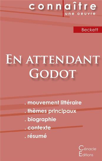 Couverture du livre « En attendant Godot, de Samuel Beckett » de  aux éditions Editions Du Cenacle