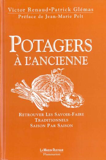 Couverture du livre « Potagers A L'Ancienne » de Victor Renaud aux éditions Flammarion