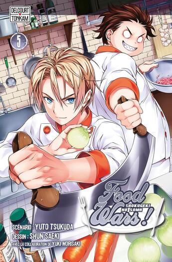 Couverture du livre « Food wars ! Tome 5 » de Yuki Morisaki et Yuto Tsukuda et Shun Saeki aux éditions Delcourt