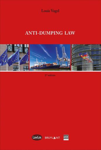 Couverture du livre « Antidumping law » de Louis Vogel aux éditions Bruylant