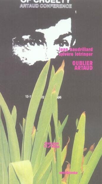 Couverture du livre « Oublier artaud » de Jean Baudrillard aux éditions Sens Et Tonka