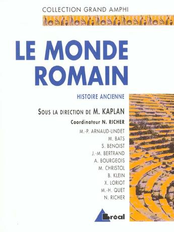 Couverture du livre « Le monde romain » de Marion Kaplan aux éditions Breal