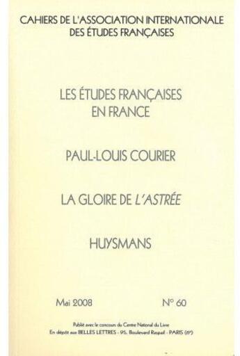 Couverture du livre « Les études françaises en France » de  aux éditions Caief