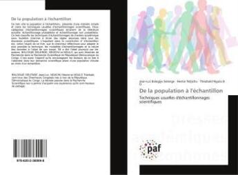 Couverture du livre « De la population a l'echantillon » de Balogije Selenge. aux éditions Presses Academiques Francophones