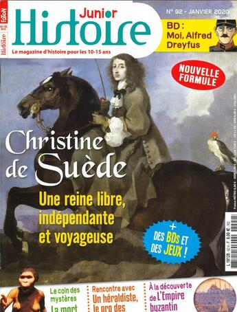 Couverture du livre « Histoire junior n 92 christine de suede - janvier 2020 » de  aux éditions Histoire Junior