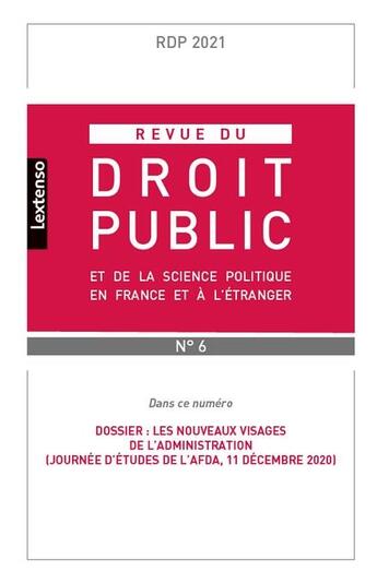 Couverture du livre « Revue du droit public et de la science politique en france et a l'etranger n 6-2021 - dossier : les » de  aux éditions Lgdj