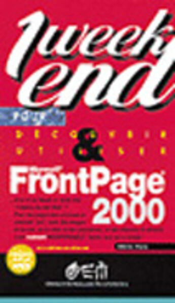 Couverture du livre « Frontpage 2000 (1w -e) » de Olivier Pavie aux éditions Eyrolles