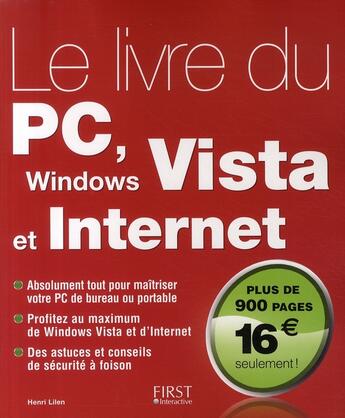 Couverture du livre « Le livre du PC ; Windows Vista et internet » de Henri Lilen aux éditions First Interactive