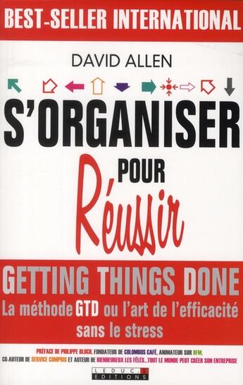 Couverture du livre « S'organiser pour réussir » de David Allen aux éditions Alisio