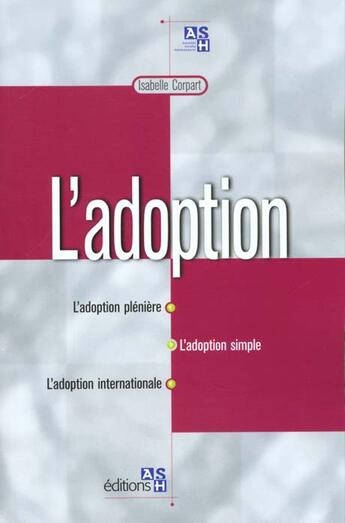 Couverture du livre « Adoption » de Corpart aux éditions Ash