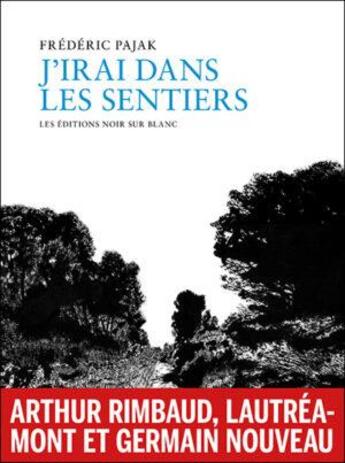 Couverture du livre « J'irai dans les sentiers : Arthur Rimbaud, Lautréamont, Germain Nouveau » de Frederic Pajak aux éditions Noir Sur Blanc