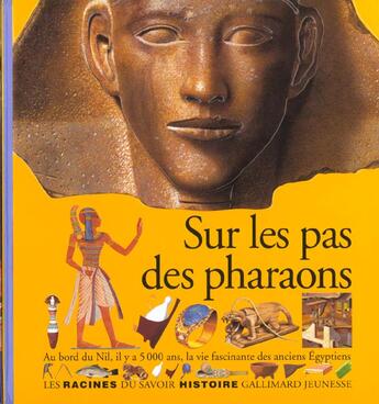 Couverture du livre « Sur les pas des pharaons au bord du nil, il y a 5000 ans, la vie fascinante des anciens egyptiens » de Dominique Joly aux éditions Gallimard-jeunesse