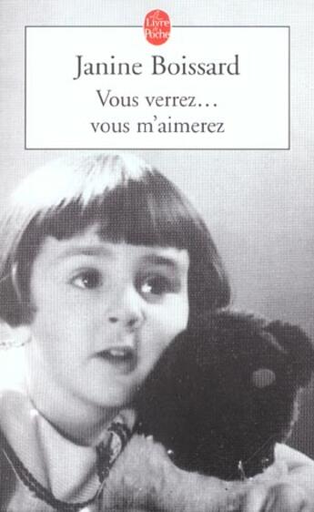 Couverture du livre « Vous verrez, vous m'aimerez » de Janine Boissard aux éditions Le Livre De Poche