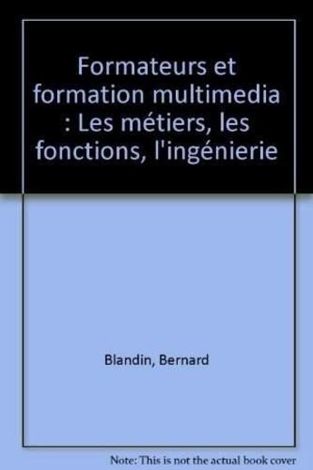 Couverture du livre « Formateurs Et Formation » de Blandin aux éditions Organisation