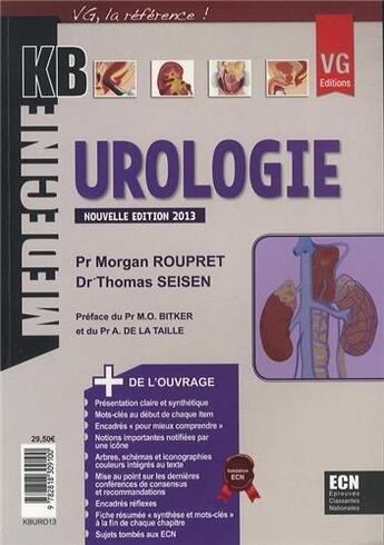 Couverture du livre « Kb urologie ed 2013 » de M.Roupret aux éditions Vernazobres Grego