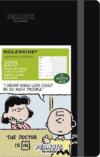 Couverture du livre « Agenda Peanuts 2013 ; semainier ; grand format ; rigide » de Moleskine aux éditions Moleskine Papet