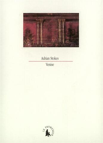 Couverture du livre « Venise » de Stokes Adrian aux éditions Gallimard