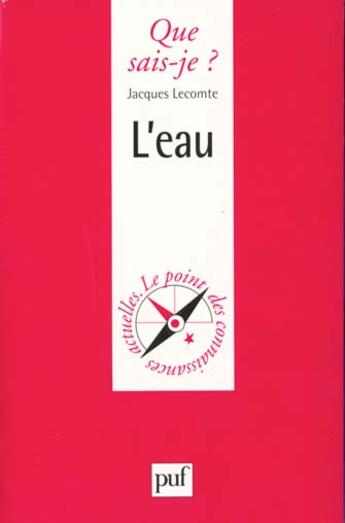 Couverture du livre « L'eau » de Jacques Lecomte aux éditions Que Sais-je ?