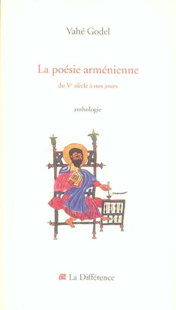 Couverture du livre « La poesie armenienne du ve siecle a nos jours » de Vahe Godel aux éditions La Difference