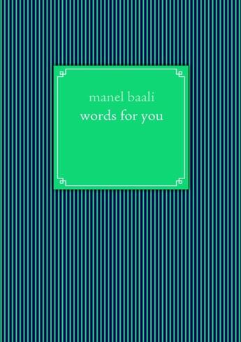 Couverture du livre « Words for you » de Manel Baali aux éditions Books On Demand