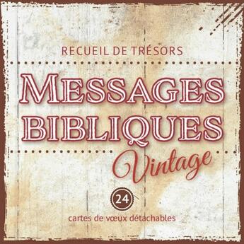 Couverture du livre « Messages bibliques vintage ; recueil de mini-cartes à spirale » de  aux éditions La Maison De La Bible