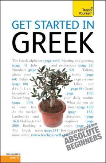 Couverture du livre « Get Started In Greek: Teach Yourself » de Matsukas Aristarhos aux éditions Hodder Education Digital